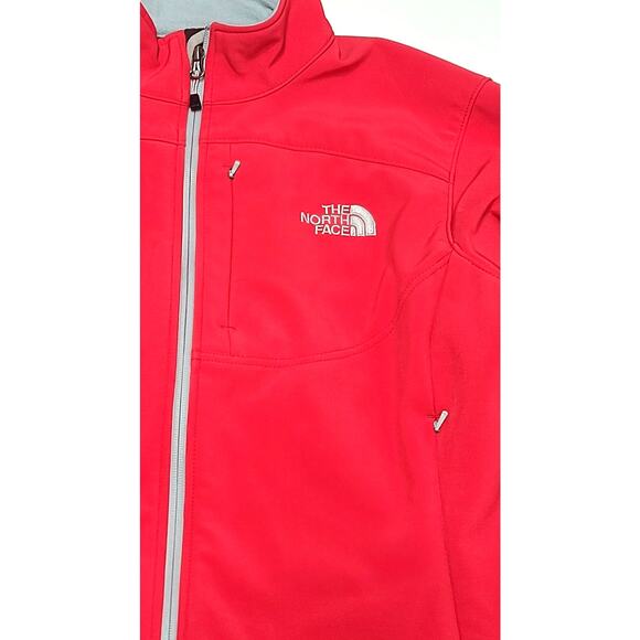 The North Face Jacket Hard Shell Fleece Lined pink zip front women's large - Picture 2 of 11